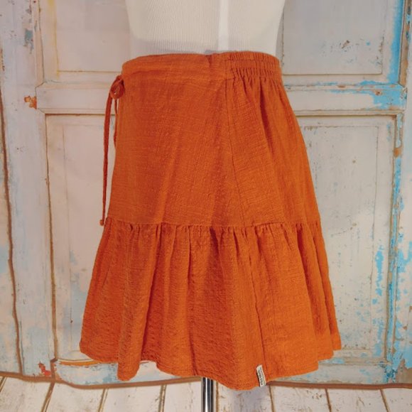 Rhythm. drawstring & elastic band skirt / size 4 / orange - Picture 2 of 11